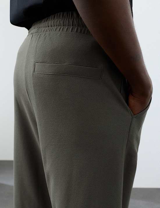Pure Cotton Twill Single Pleat Trousers