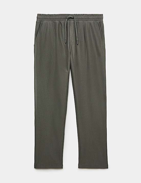 Pure Cotton Twill Single Pleat Trousers