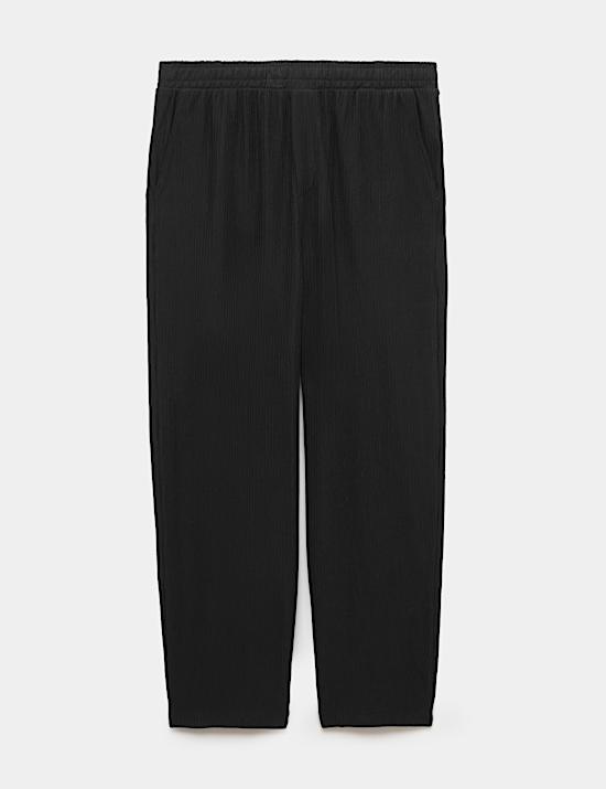 Textured Cotton Rich Barrel Leg Joggers