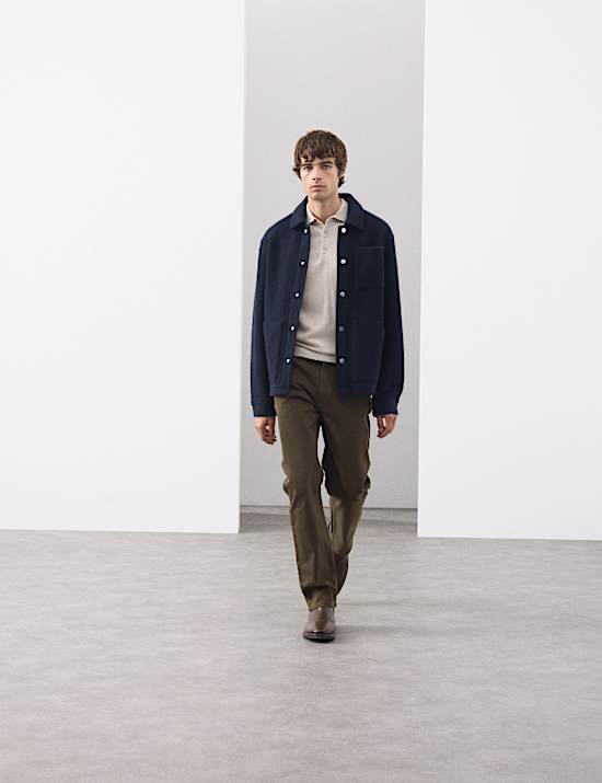 Wool Blend 3 Pocket Fleece Jacket