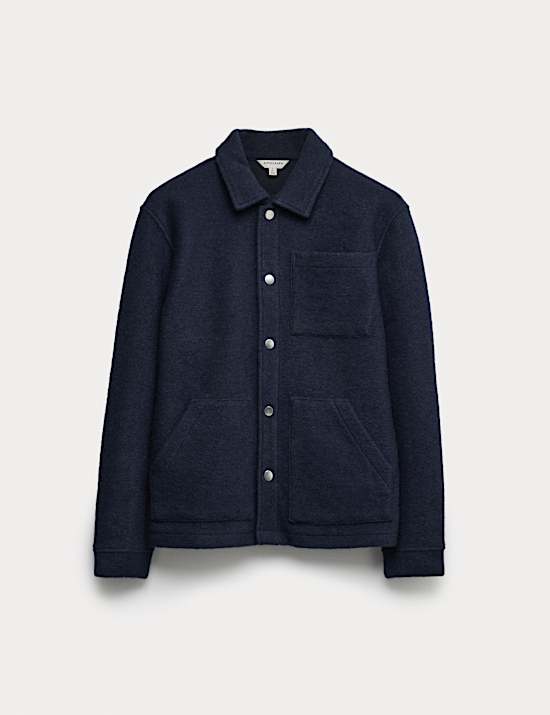 Wool Blend 3 Pocket Fleece Jacket