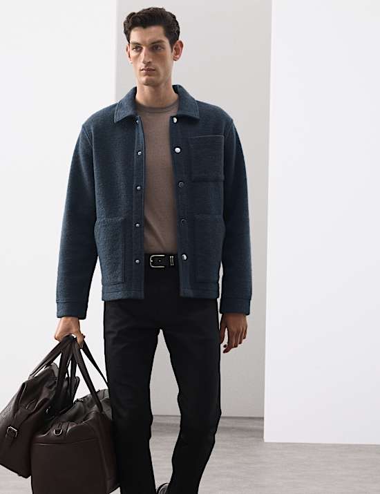 Polarowa bluza mieszanki wełny z 3 kieszeniami