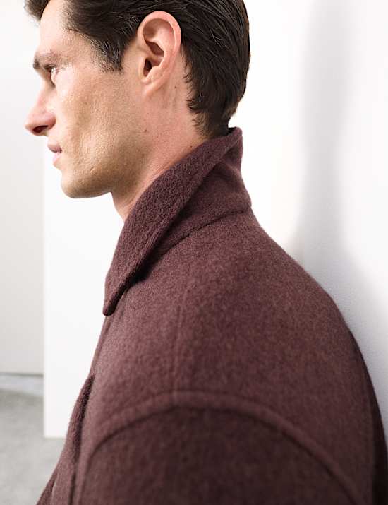 Wool Blend 3 Pocket Fleece Jacket