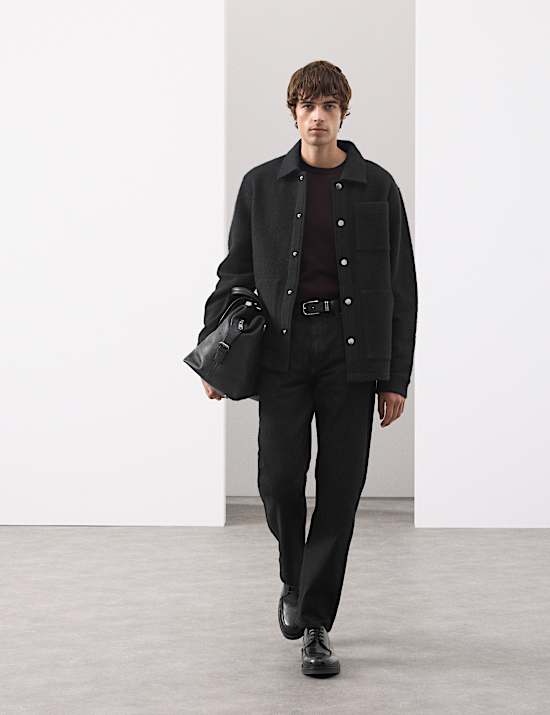 Wool Blend 3 Pocket Fleece Jacket