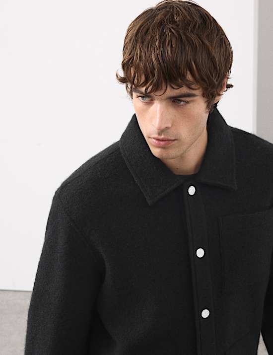 Wool Blend 3 Pocket Fleece Jacket