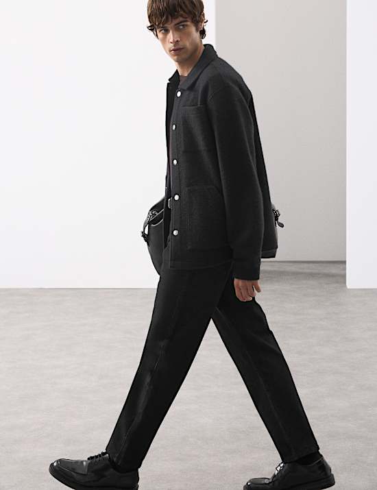 Wool Blend 3 Pocket Fleece Jacket