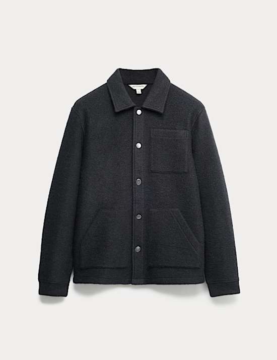 Wool Blend 3 Pocket Fleece Jacket