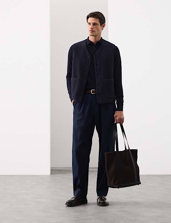 אפודת פליז מתערובת צמר בטקסטורה