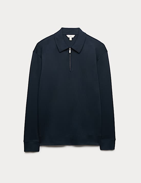 Cotton Rich Half Zip Sweatshirt
