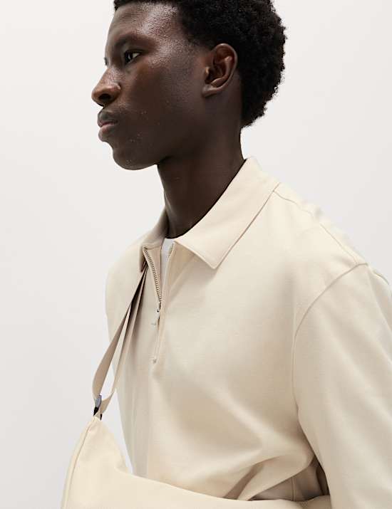 Cotton Rich Half Zip Sweatshirt