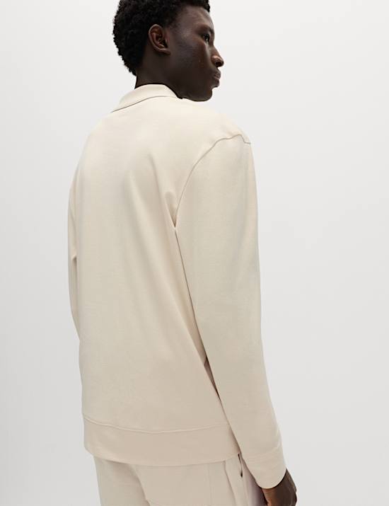 Cotton Rich Half Zip Sweatshirt
