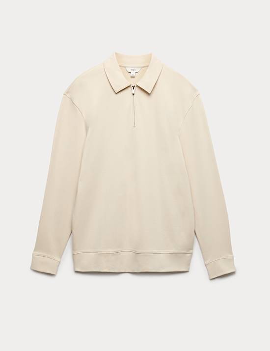 Cotton Rich Half Zip Sweatshirt