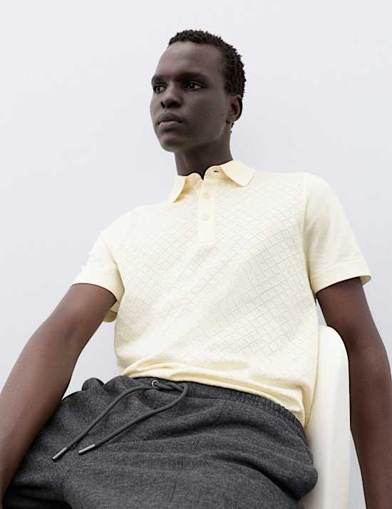 Cotton Rich Textured Polo Shirt