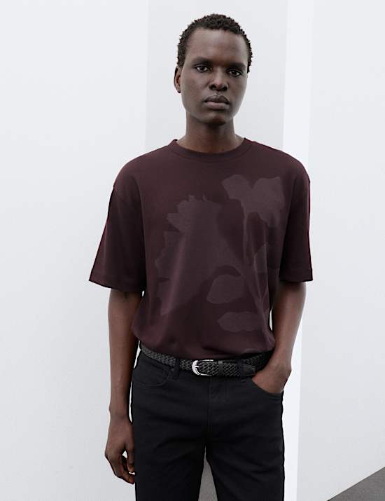 Camiseta extragrande 100 % algod&oacute;n con gr&aacute;fico