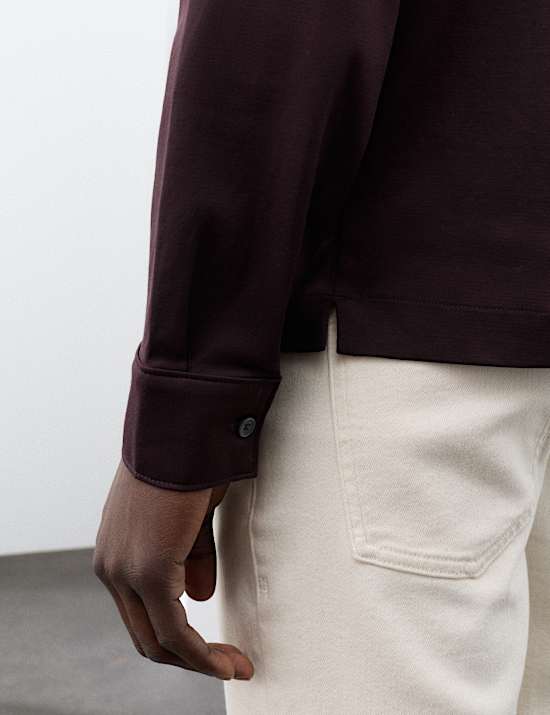 Pure Supima Cotton Long Sleeve Polo Shirt
