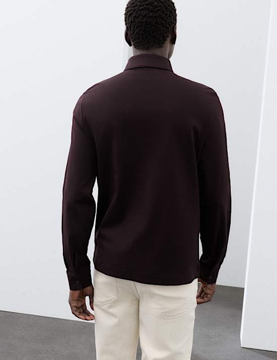 Pure Supima Cotton Long Sleeve Polo Shirt
