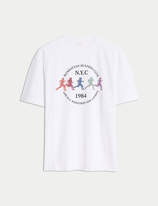 T-shirt με σχέδιο NYC running από 100% βαμβάκι