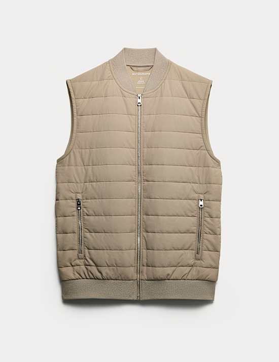 Cotton Rich Zip Up Quilted Gilet with Stormwear™