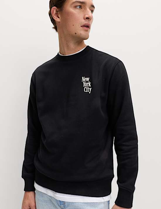 Cotton Rich New York Embroidered Sweatshirt