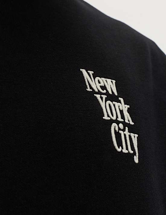 Cotton Rich New York Embroidered Sweatshirt