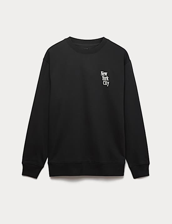 Cotton Rich New York Embroidered Sweatshirt