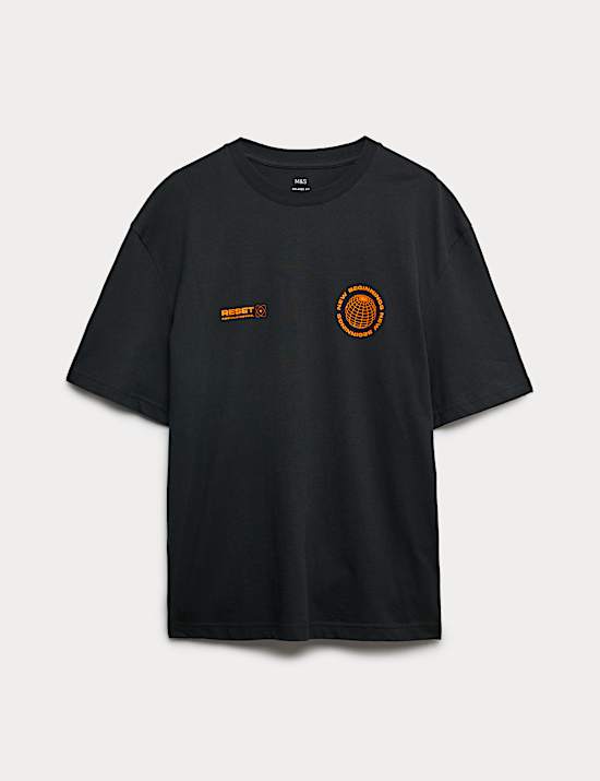 Puur katoenen T-shirt met grafisch motief