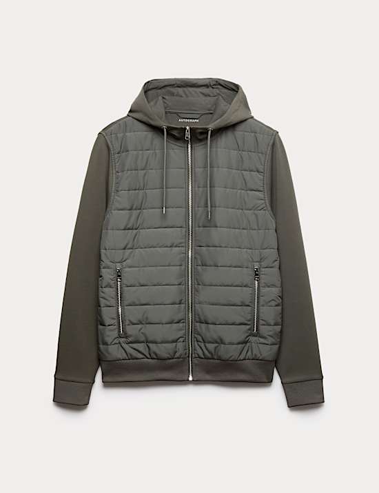 Chaqueta con capucha y cremallera de algod&oacute;n con Stormwear&trade;