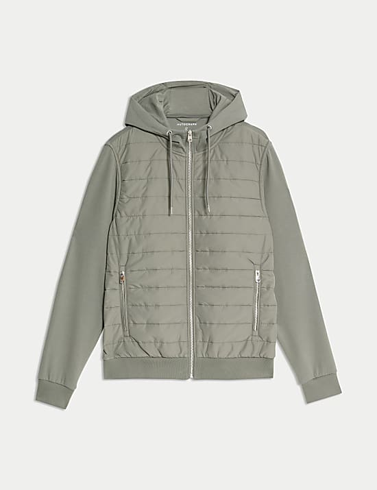 Cotton Rich Zip Up Hooded Jacket with Stormwear™
