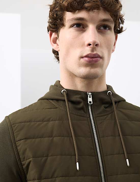 Regenjacke mit Baumwolle, Kapuze und Stormwear™