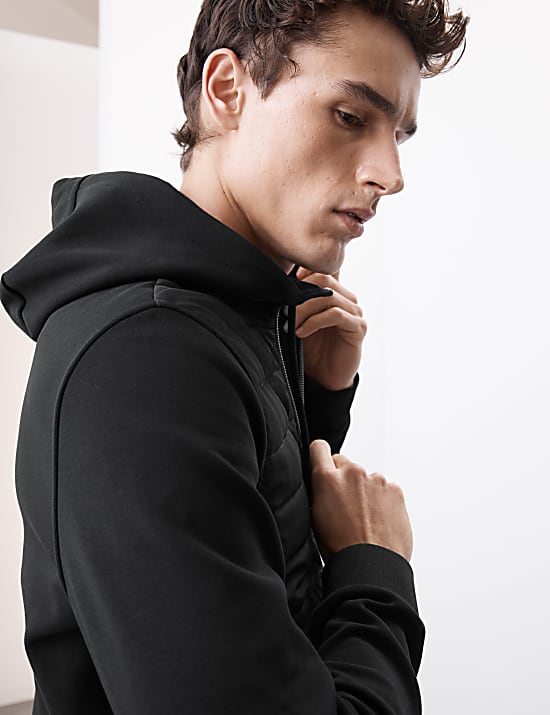 Cotton Rich Zip Up Hooded Jacket with Stormwear™