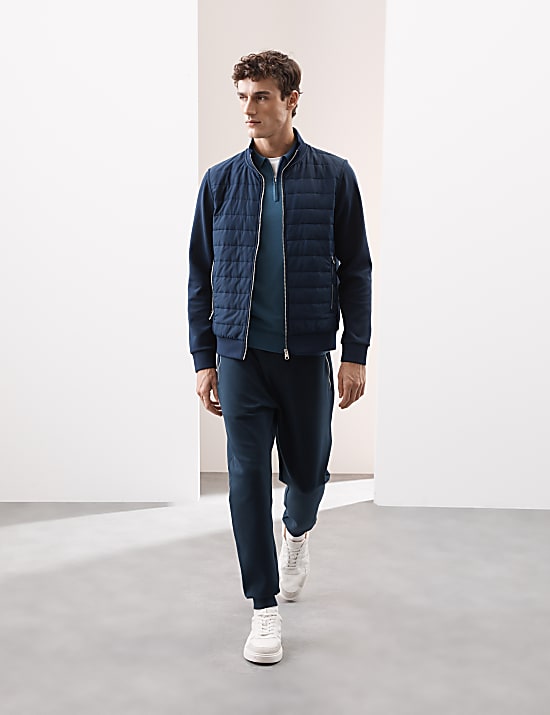 Cotton Rich Zip Up Quilted Jacket