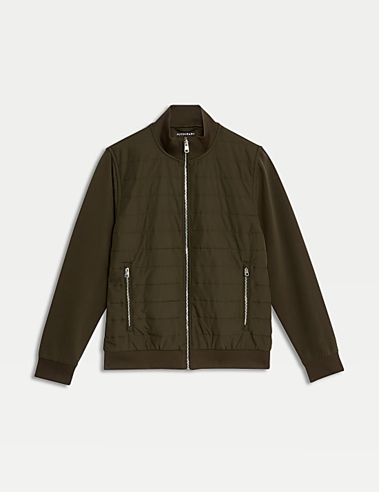 Cotton Rich Zip Up Quilted Jacket