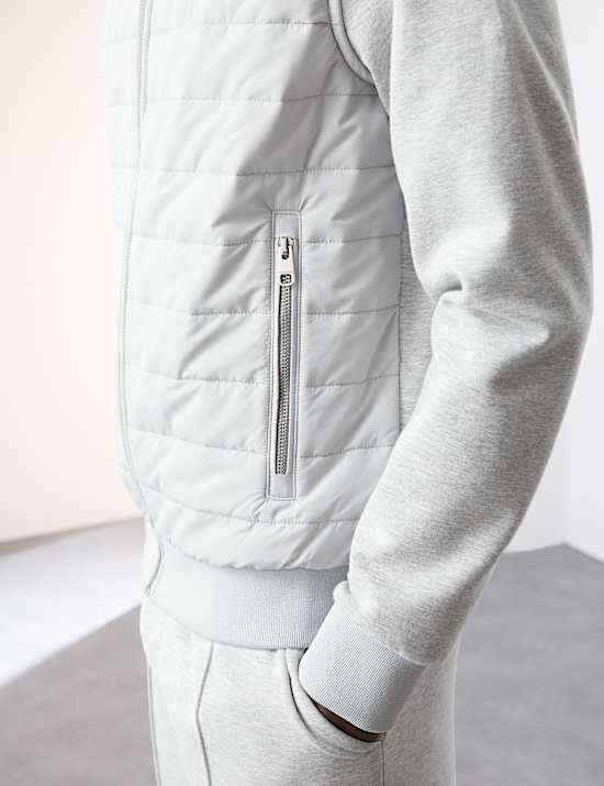 Cotton Rich Zip Up Quilted Jacket