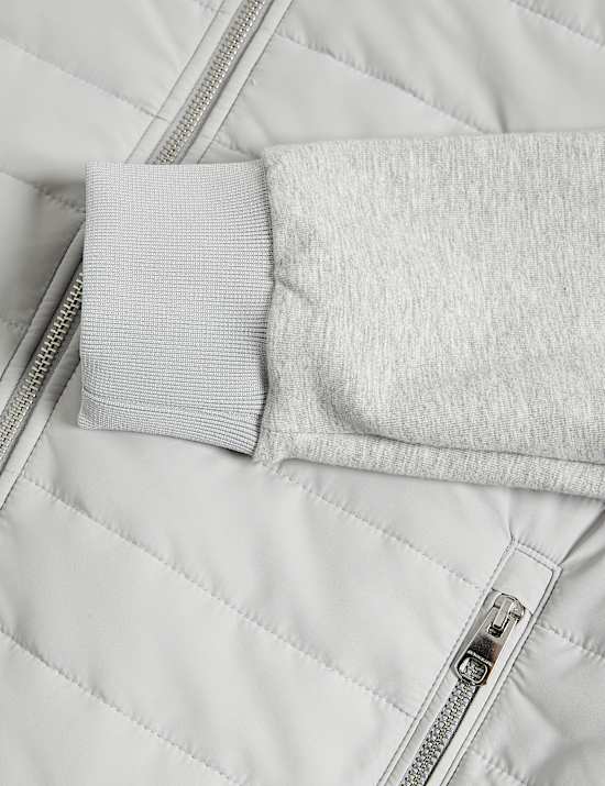 Cotton Rich Zip Up Quilted Jacket