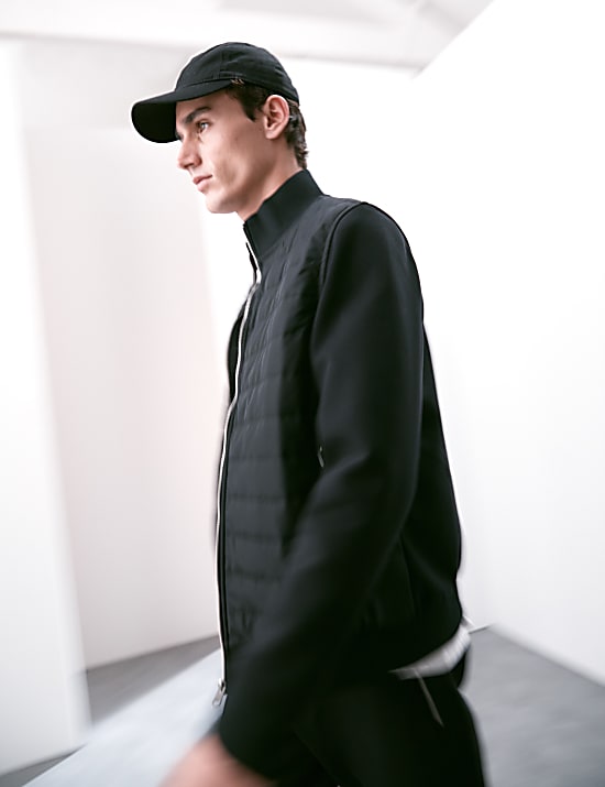 Cotton Rich Zip Up Quilted Jacket