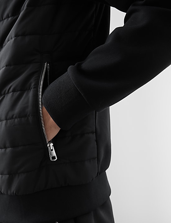 Cotton Rich Zip Up Quilted Jacket