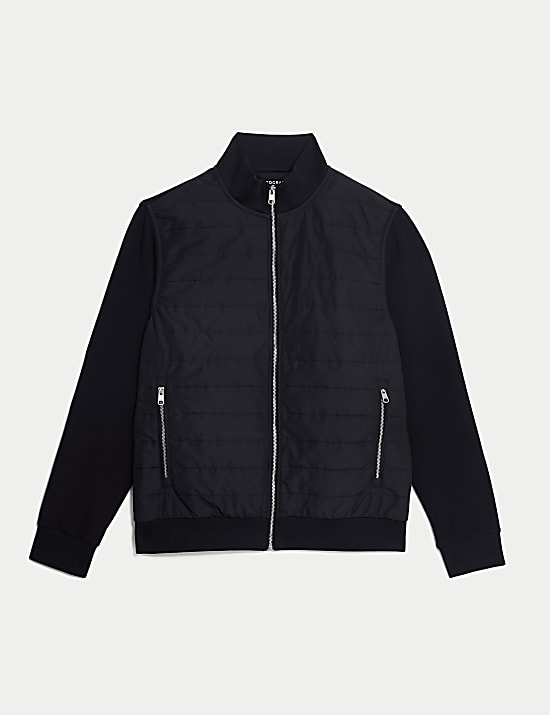 Cotton Rich Zip Up Quilted Jacket