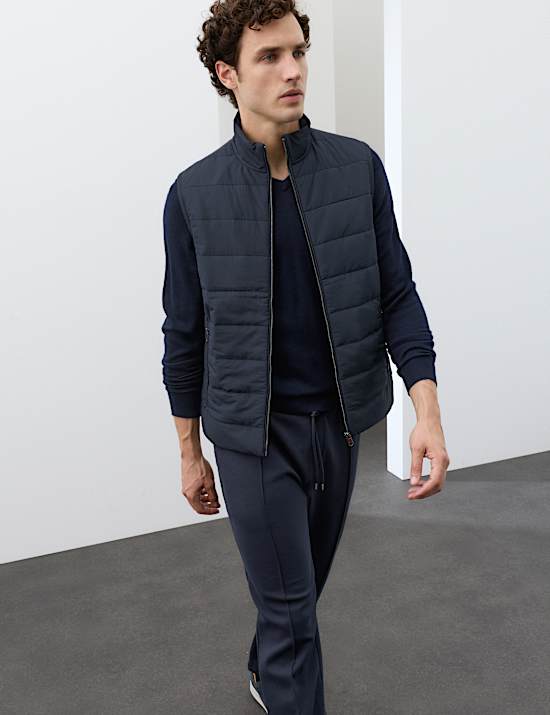 Regular Fit Cotton Rich Hybrid Gilet