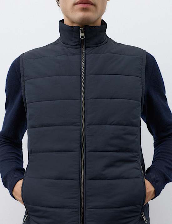 Regular Fit Cotton Rich Hybrid Gilet