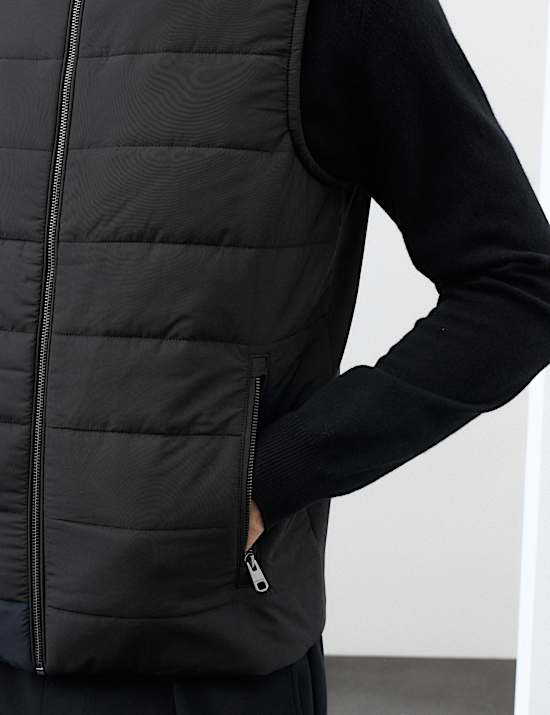 Regular Fit Cotton Rich Hybrid Gilet