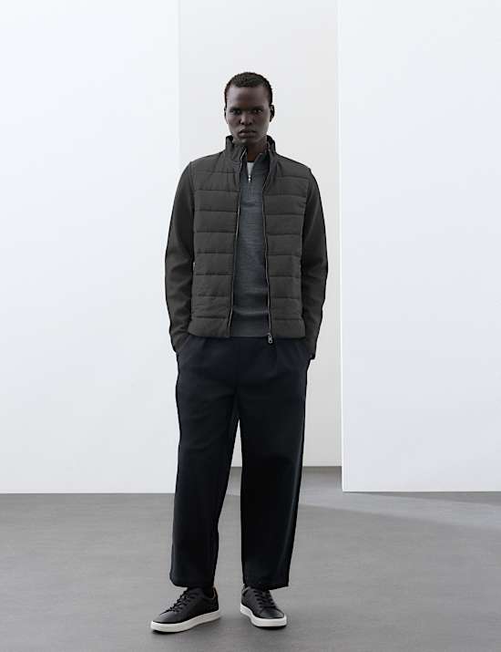 Regular Fit Cotton Rich Padded Hybrid Jacket