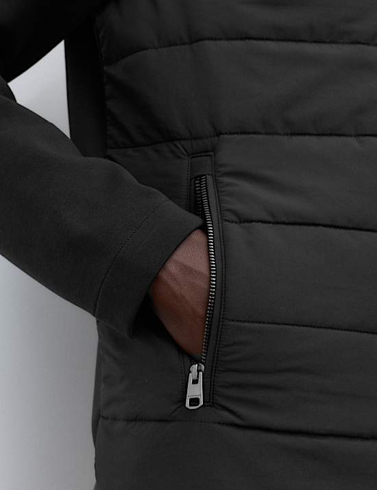 Regular Fit Cotton Rich Padded Hybrid Jacket