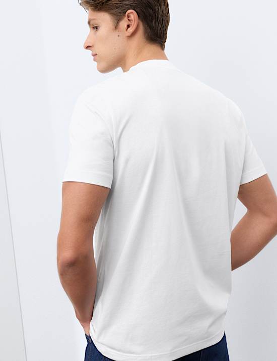 Pure Supima Cotton High Neck T-Shirt
