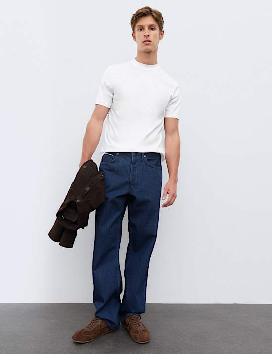 Pure Supima Cotton High Neck T-Shirt