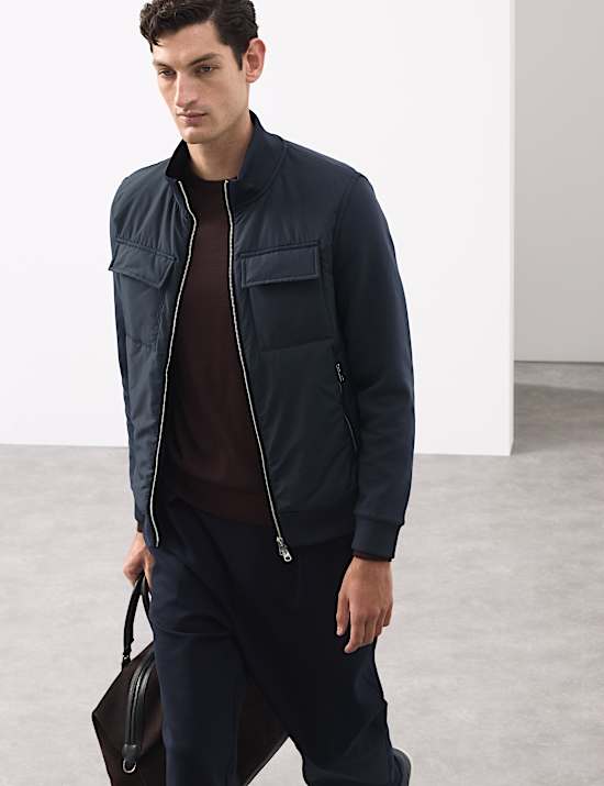 Cotton Rich Zip Up Pocket Jacket