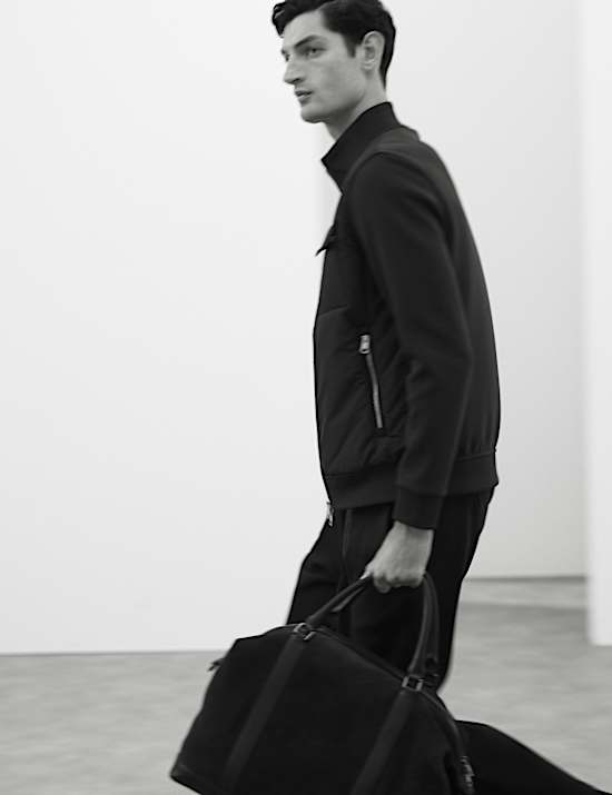 Bunda na zip s kapsami a vysokým podílem bavlny