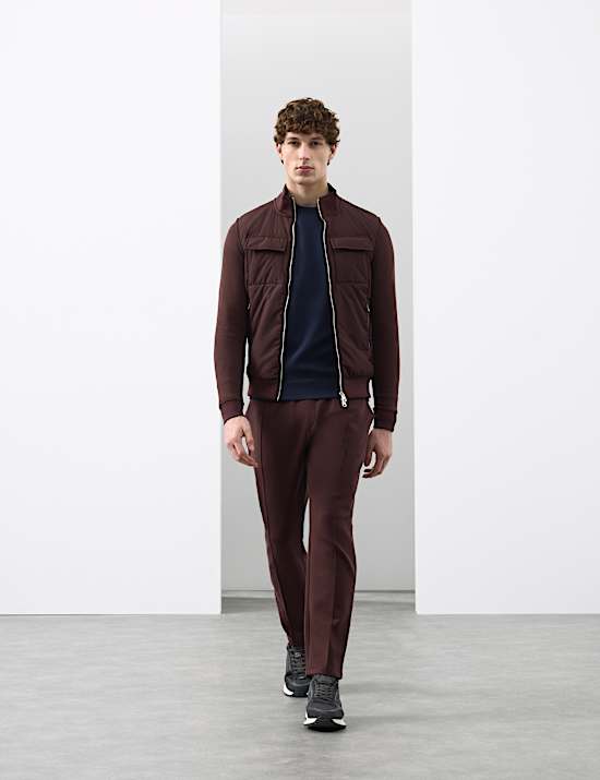 Chaqueta de algodón con bolsillo y cremallera