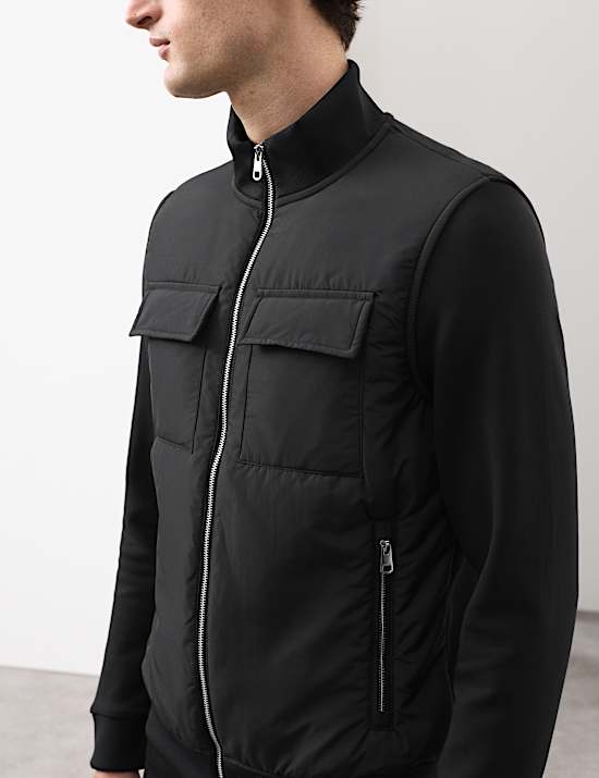 Reißverschlussjacke mit hohem Baumwollanteil und Taschen