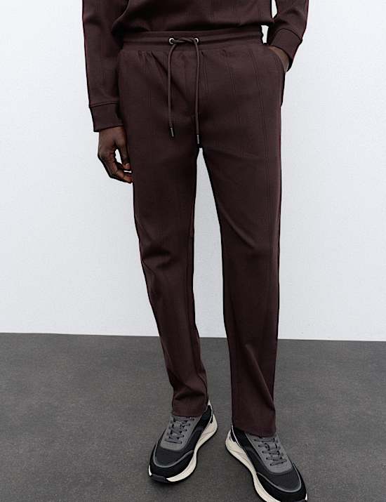 Drop Needle Pure Cotton Straight Leg Joggers