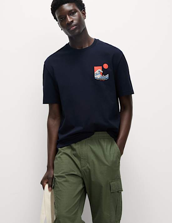 Pure Cotton Japanese Graphic T-Shirt